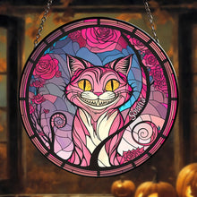 Load image into Gallery viewer, Personalized Halloween Stained Glass Cat Lover Gift - Horror Cat
