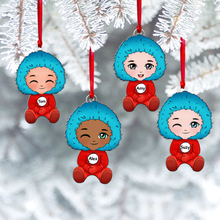 Load image into Gallery viewer, Personalized Chibi Girl Christmas Ornaments - Custom Acrylic Valentine’s Day Gifts Ornament PopCulturePrints
