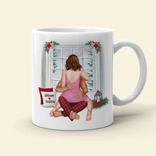 Load image into Gallery viewer, Personalized Naughty Couple Christmas Mug - Save Santa the Trip
