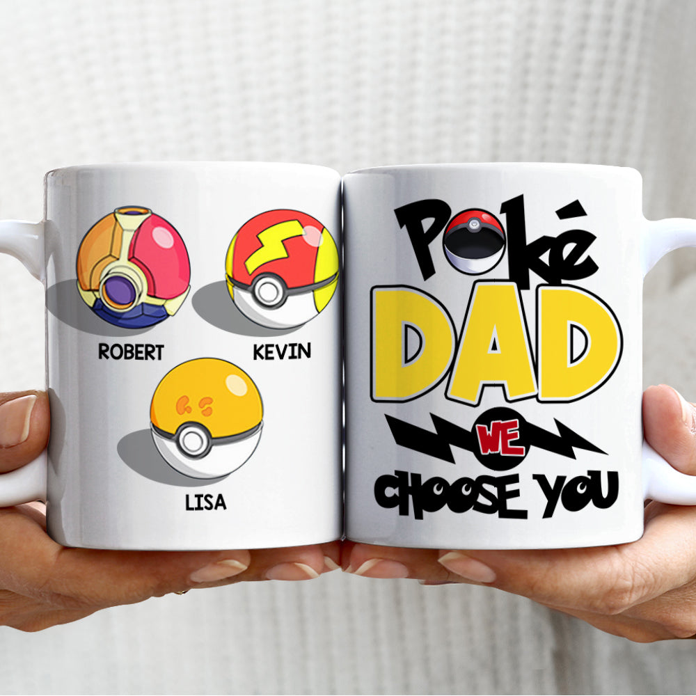 Personalized PokeDad Mug - Custom Gift for Your Chosen Dad Coffee Mug PopCulturePrints