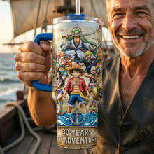 Load image into Gallery viewer, 30 Years Of Adventure - Personalized Anime Lover Tumbler Tumbler Cup PopCulturePrints
