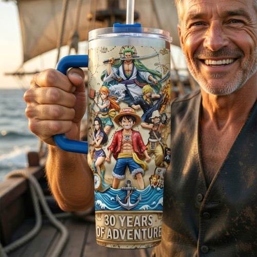 30 Years Of Adventure - Personalized Anime Lover Tumbler Tumbler Cup PopCulturePrints