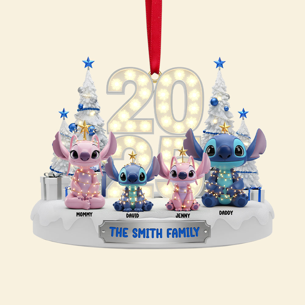"Celebrate Family Togetherness with Our Personalized 2025 Christmas Ornament - Custom Gift for All Family Members" Ornament PopCulturePrints