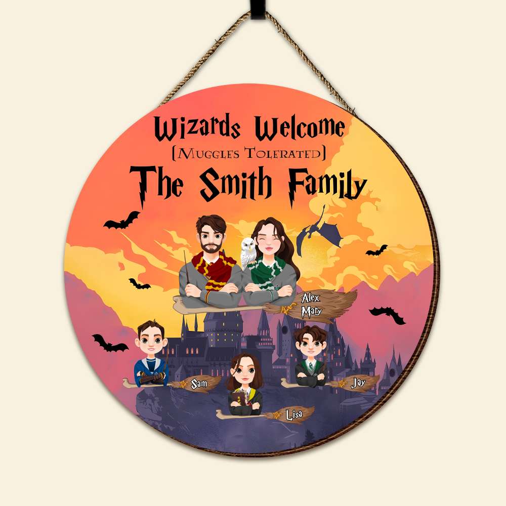 Custom Wizards Welcome Family Sign