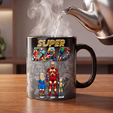 Load image into Gallery viewer, “Super Dad” - Personalized Magic Ceramic Coffee Mug Gift for Dad, Grandpa, or Father Figures Coffee Mug PopCulturePrints
