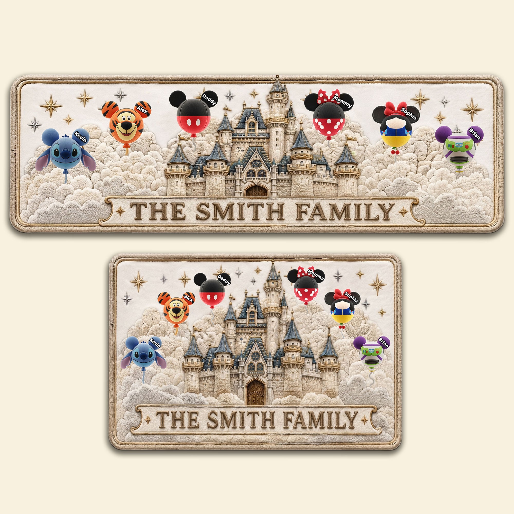 Create Magical Moments with Our Personalized Christmas Character Bubble Runner Rug - Custom Gift for Family and Friends