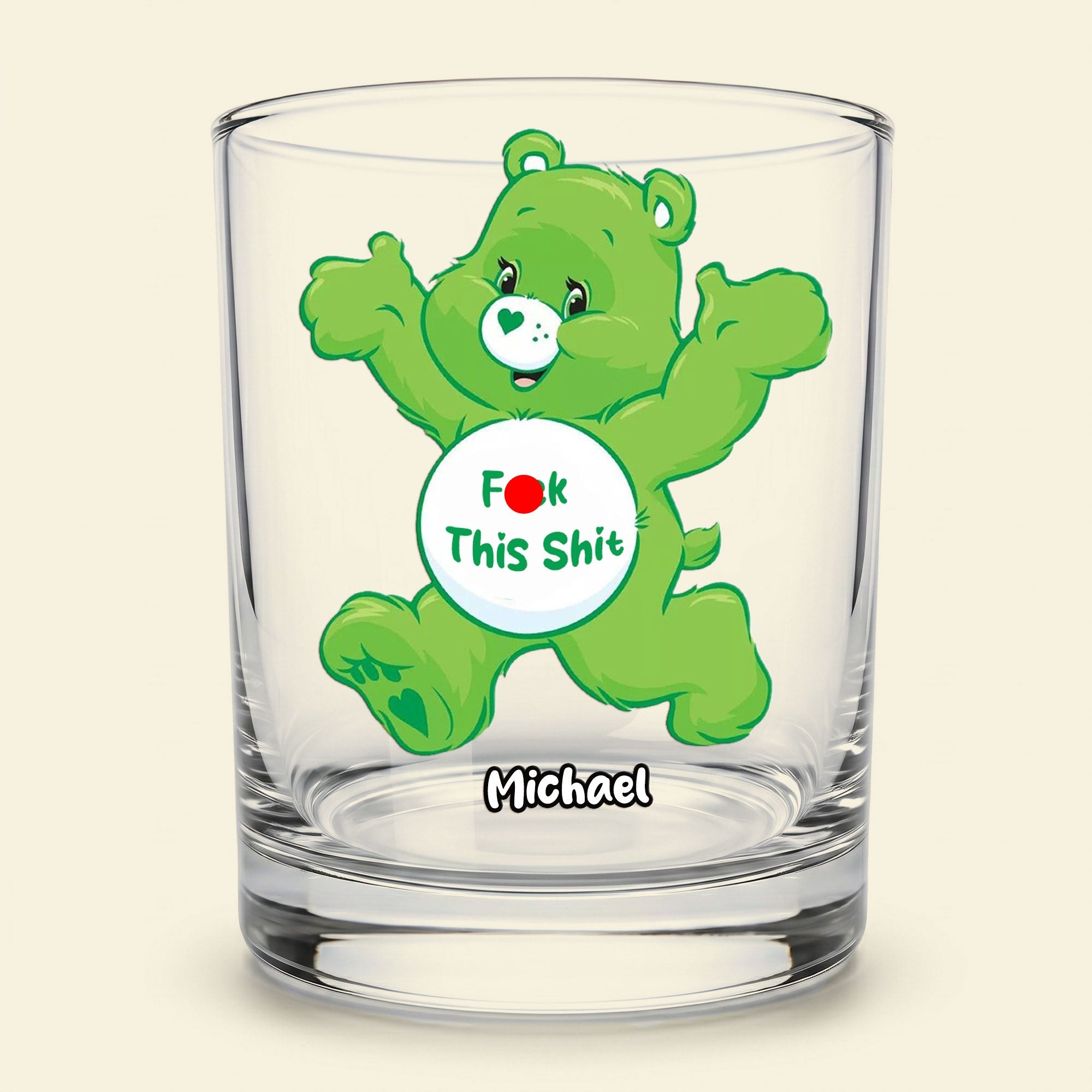 Funny Attitude Round Glass - Custom Personalized Gift for Drinking Lovers Glass PopCulturePrints