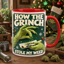 Load image into Gallery viewer, How the Grinch Stole My Weed - Personalized Accent Mug
