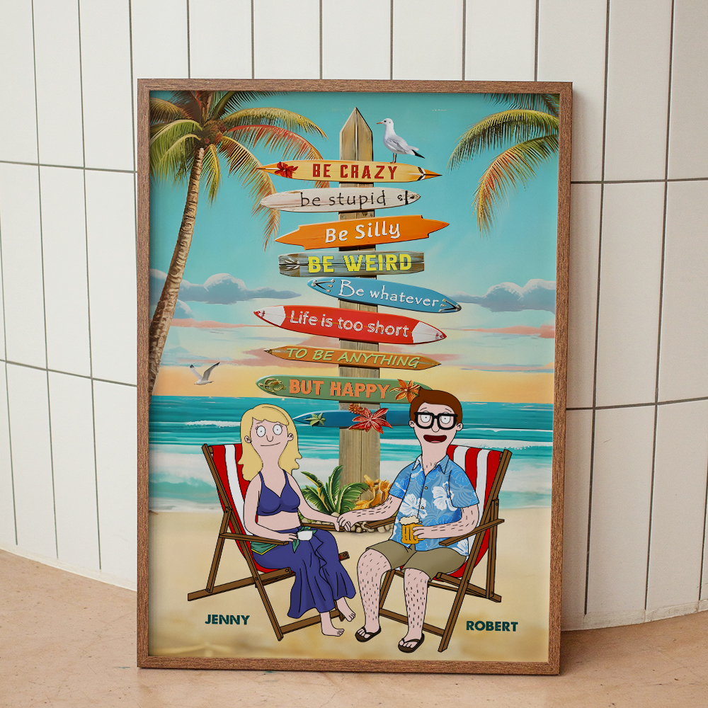 Life Is Too Short – Personalized Canvas Print for Couples Poster & Canvas PopCulturePrints