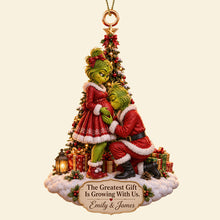 Load image into Gallery viewer, The Greatest Gift Is Growing With Us - Personalized Acrylic Ornament for Couples Ornament PopCulturePrints
