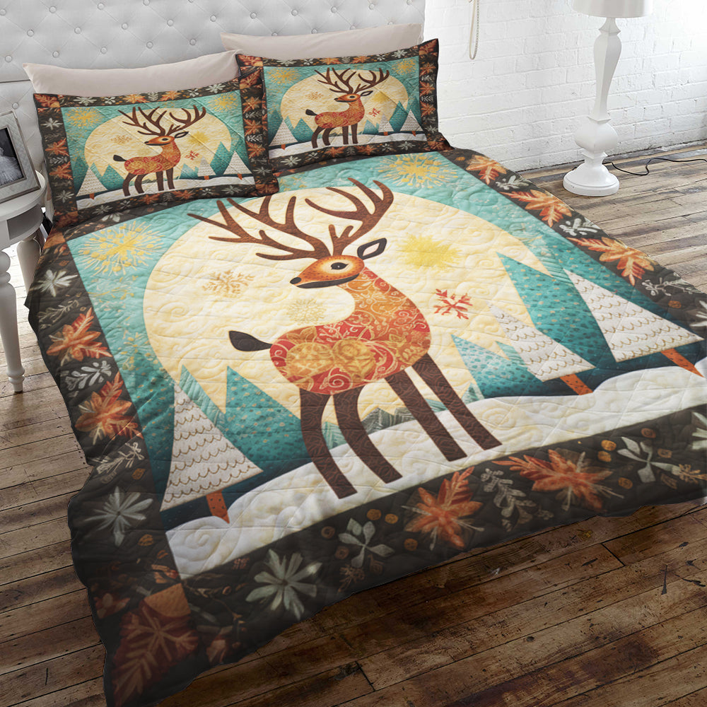 Festive Snowman Christmas Quilt Bed Set - Cozy Holiday Bedding | Valentine's Day Gifts Blanket PopCulturePrints