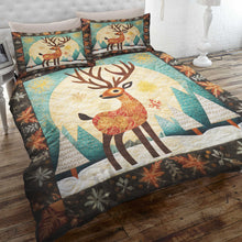 Load image into Gallery viewer, Festive Snowman Christmas Quilt Bed Set - Cozy Holiday Bedding | Valentine&#39;s Day Gifts Blanket PopCulturePrints
