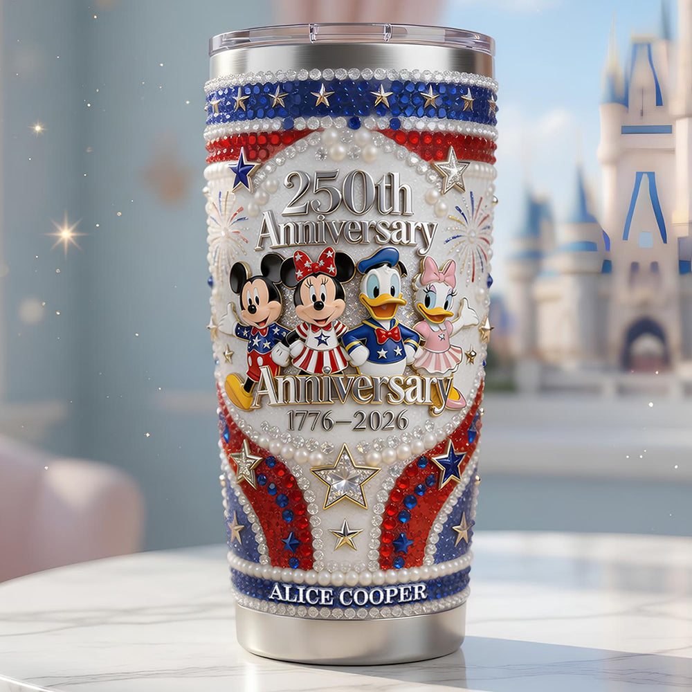 Celebrate 250 Years of Freedom - Personalized 20oz Tumbler for Patriots Tumbler Cup PopCulturePrints