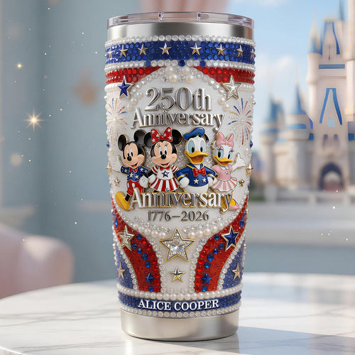 Celebrate 250 Years of Freedom - Personalized 20oz Tumbler for Patriots Tumbler Cup PopCulturePrints