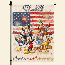 Load image into Gallery viewer, Celebrate Freedom Together - Personalized 250th Anniversary Garden Flag for Families Garden Flag PopCulturePrints
