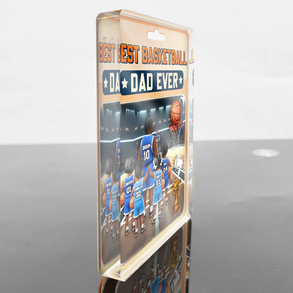 Best Basketball Dad Ever - Personalized Custom Shaped Acrylic Plaque for the Ultimate Gift for Dad Acrylic Plaque PopCulturePrints