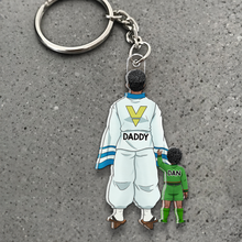 Load image into Gallery viewer, “Forever Connected: Personalized Cartoon Family Keychain for Dad” - Unique Custom Gift for Dad, Grandpa Keychains PopCulturePrints
