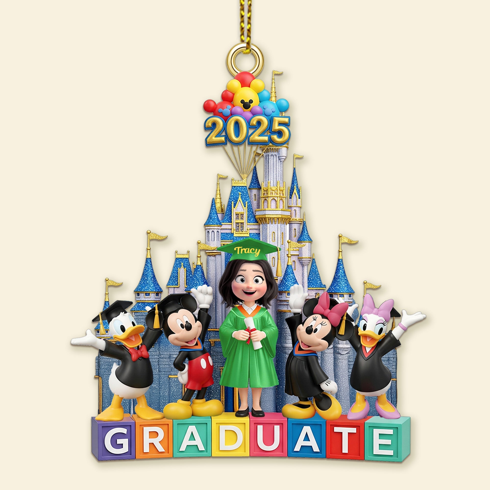 Celebrate Your Grad - Personalized Graduation Christmas Ornament Ornament PopCulturePrints