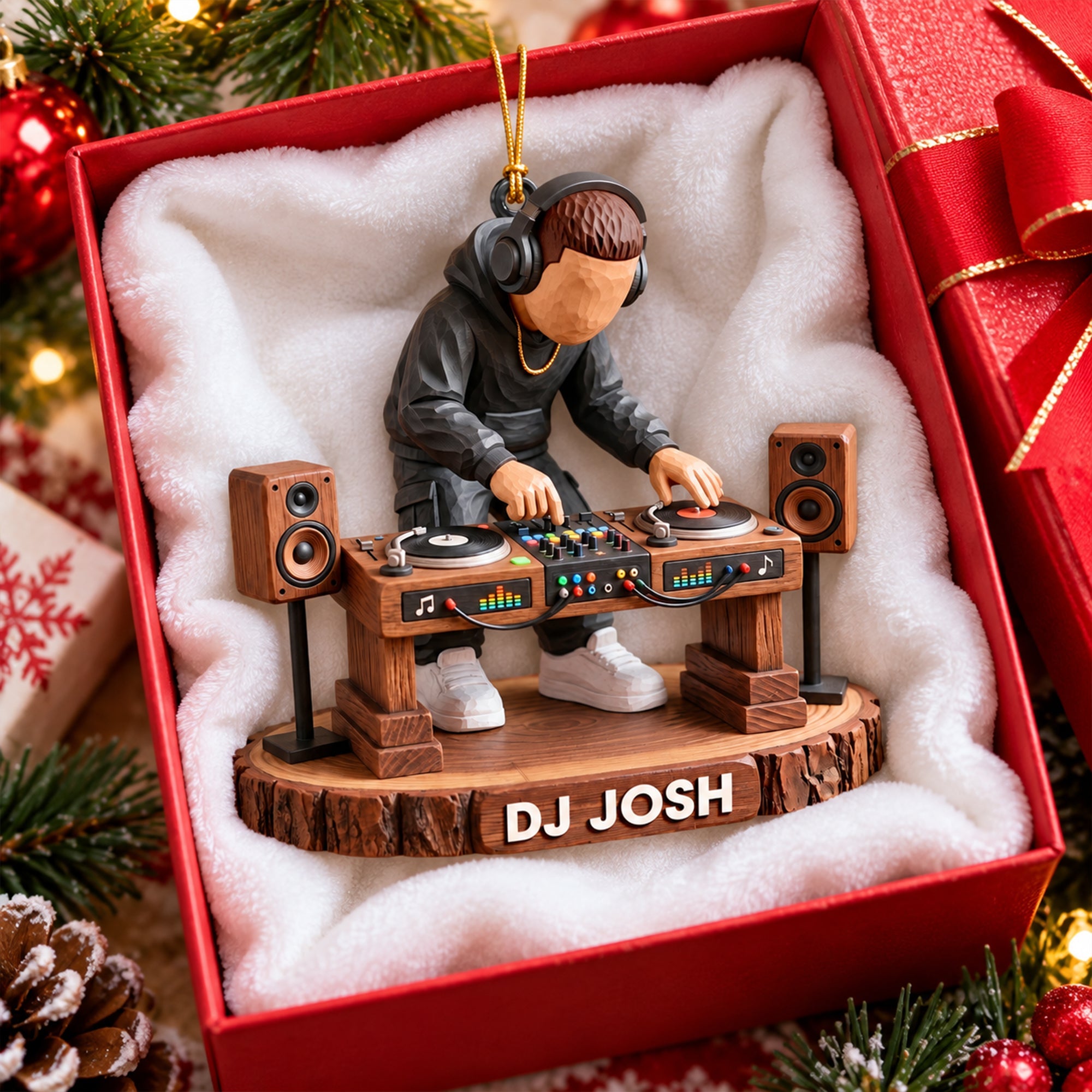 Celebrate the Beat: Personalized DJ Acrylic Ornament - Unique Custom Gift for Music Lovers