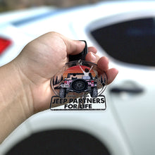 Load image into Gallery viewer, Personalized Jeep Partners for Life Keychain
