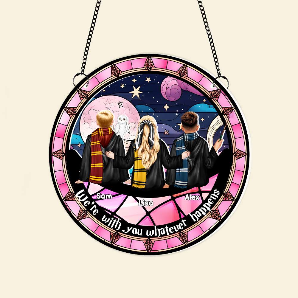 Personalized Wizard Fan Suncatcher Ornament - Custom Gift for Friends