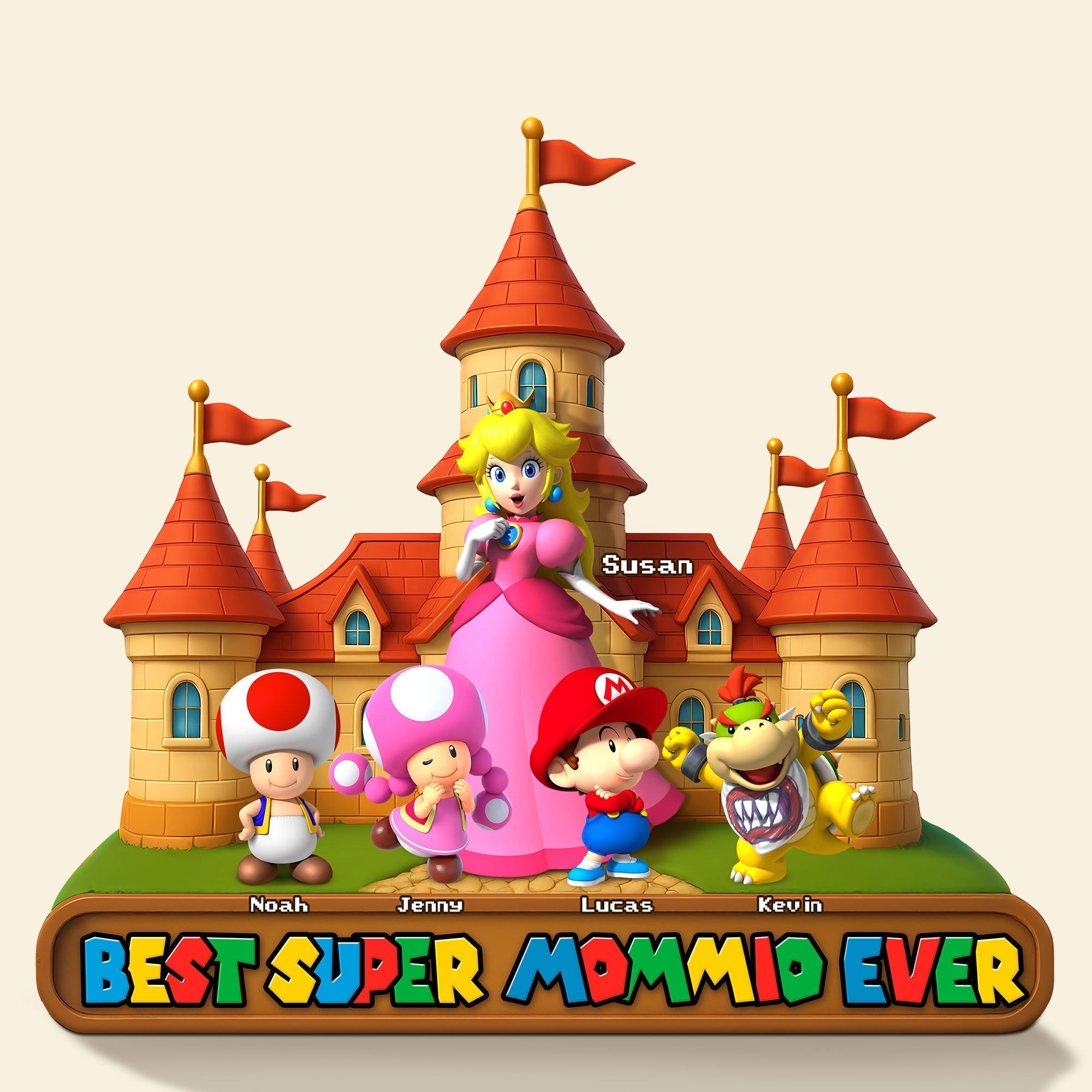 "Best Super Mom Ever" - Personalized Acrylic Plaque - Gift for Mom, Grandma, and More Shaped Plaques PopCulturePrints