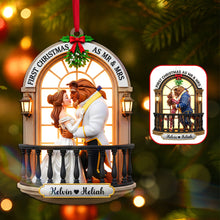 Load image into Gallery viewer, “First Christmas As Mr. &amp; Mrs.” - Personalized Couples Acrylic Ornament Ornament PopCulturePrints

