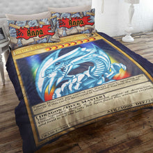 Load image into Gallery viewer, Personalized Blue-Eyes White Dragon Quilt Bed Set Blanket PopCulturePrints
