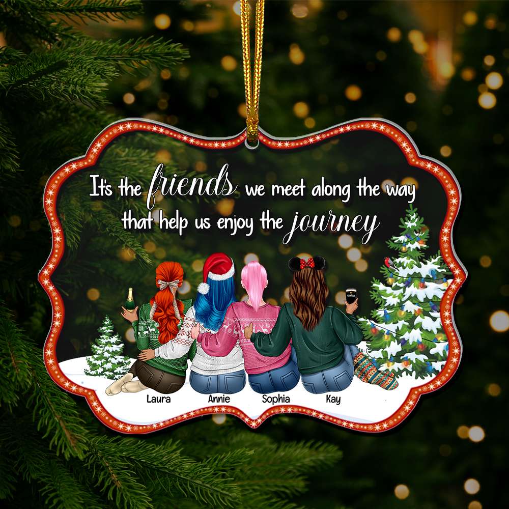 Personalized Friends Christmas Ornament - Cherish the Journey Ornament PopCulturePrints