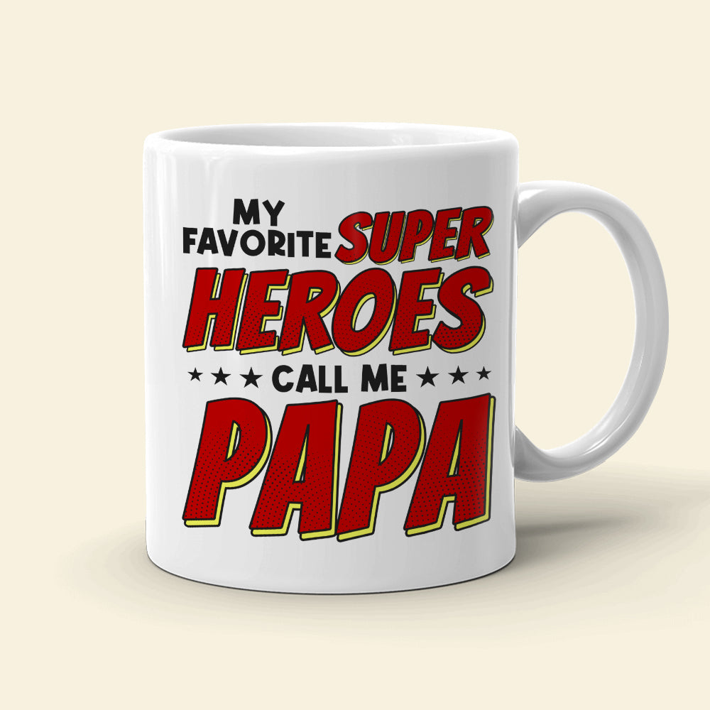 Personalized Superhero Mug for Dad - Custom Gift Coffee Mug PopCulturePrints