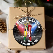 Load image into Gallery viewer, Custom American Football Couple Christmas Ornament - Mind Divided Hearts United
