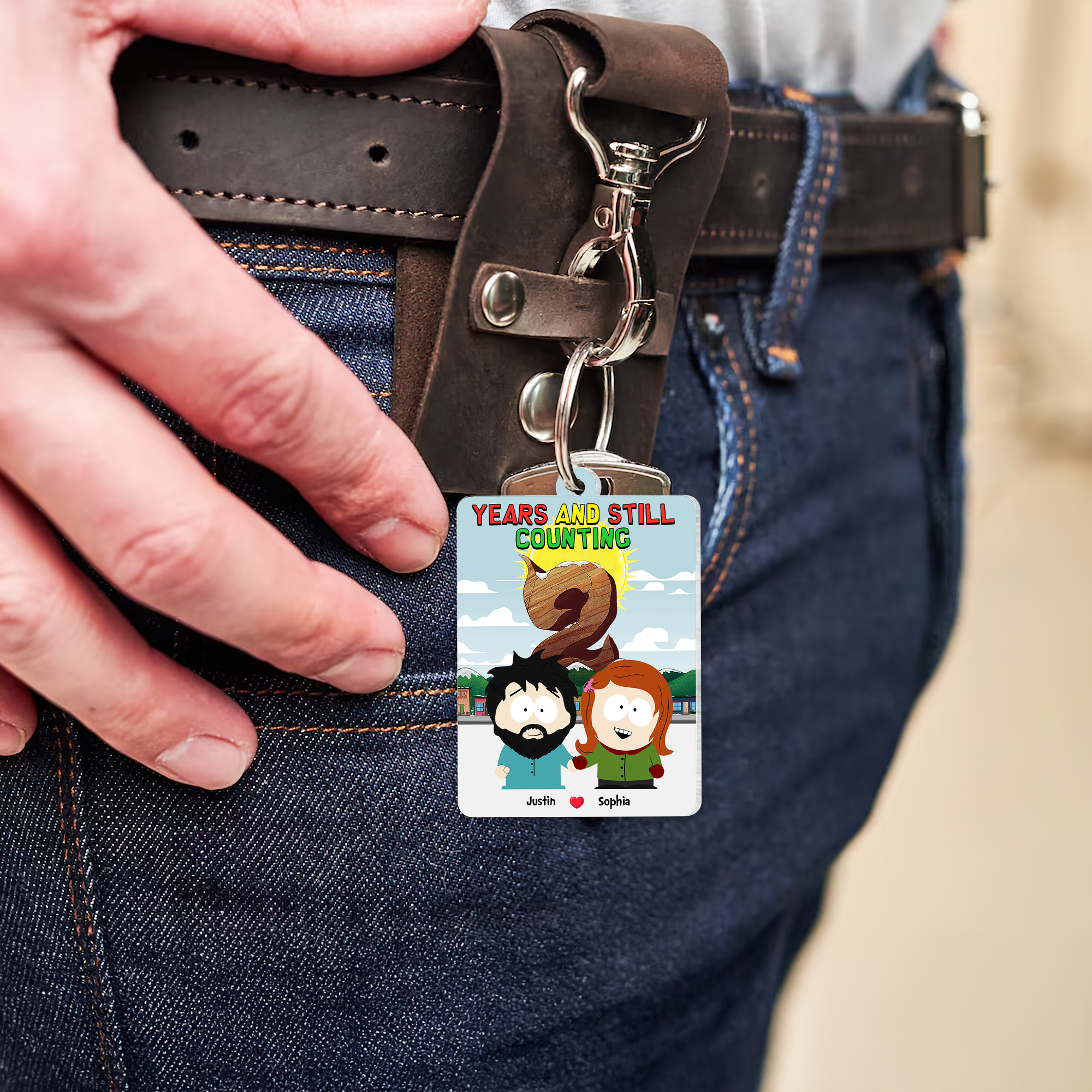 Personalized Couple Keychain - Unique Valentine's Day Gifts for Lovebirds Keychains PopCulturePrints