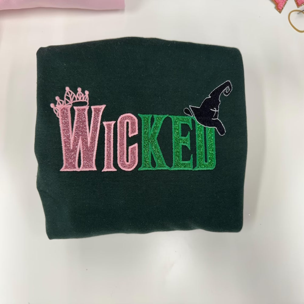 Wicked Glitter Embroidered Sweatshirt - Perfect Gift for Fans