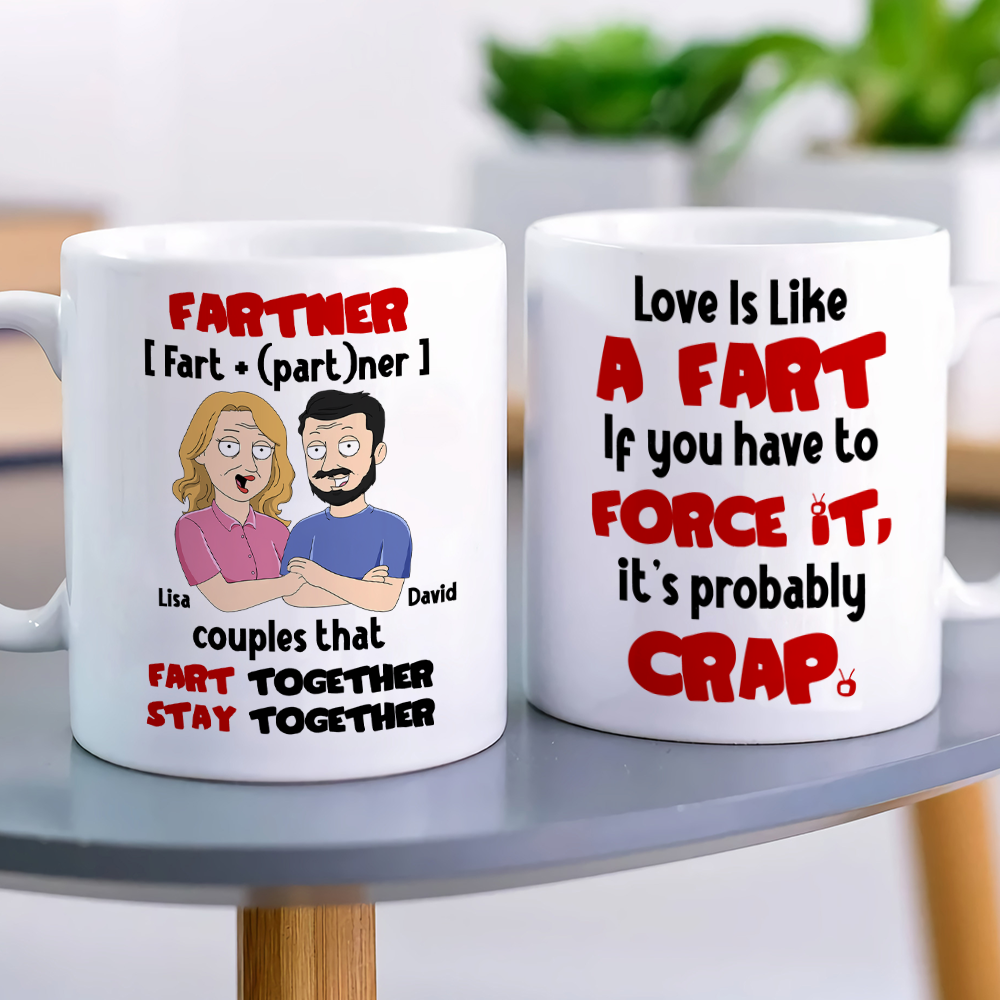 Humorous Couples Personalized Mug Set - Unique Valentine’s Day Gifts Coffee Mug PopCulturePrints