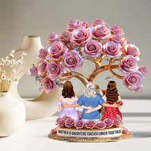 Load image into Gallery viewer, Mother &amp; Daughters Forever Linked Together - Personalized Gifts for Mom Shaped Plaques PopCulturePrints
