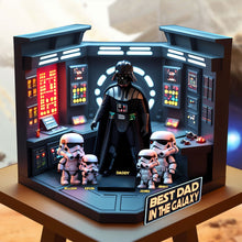 Load image into Gallery viewer, Best Dad In The Galaxy - Personalized Gift Plaque for Dads Shaped Plaques PopCulturePrints
