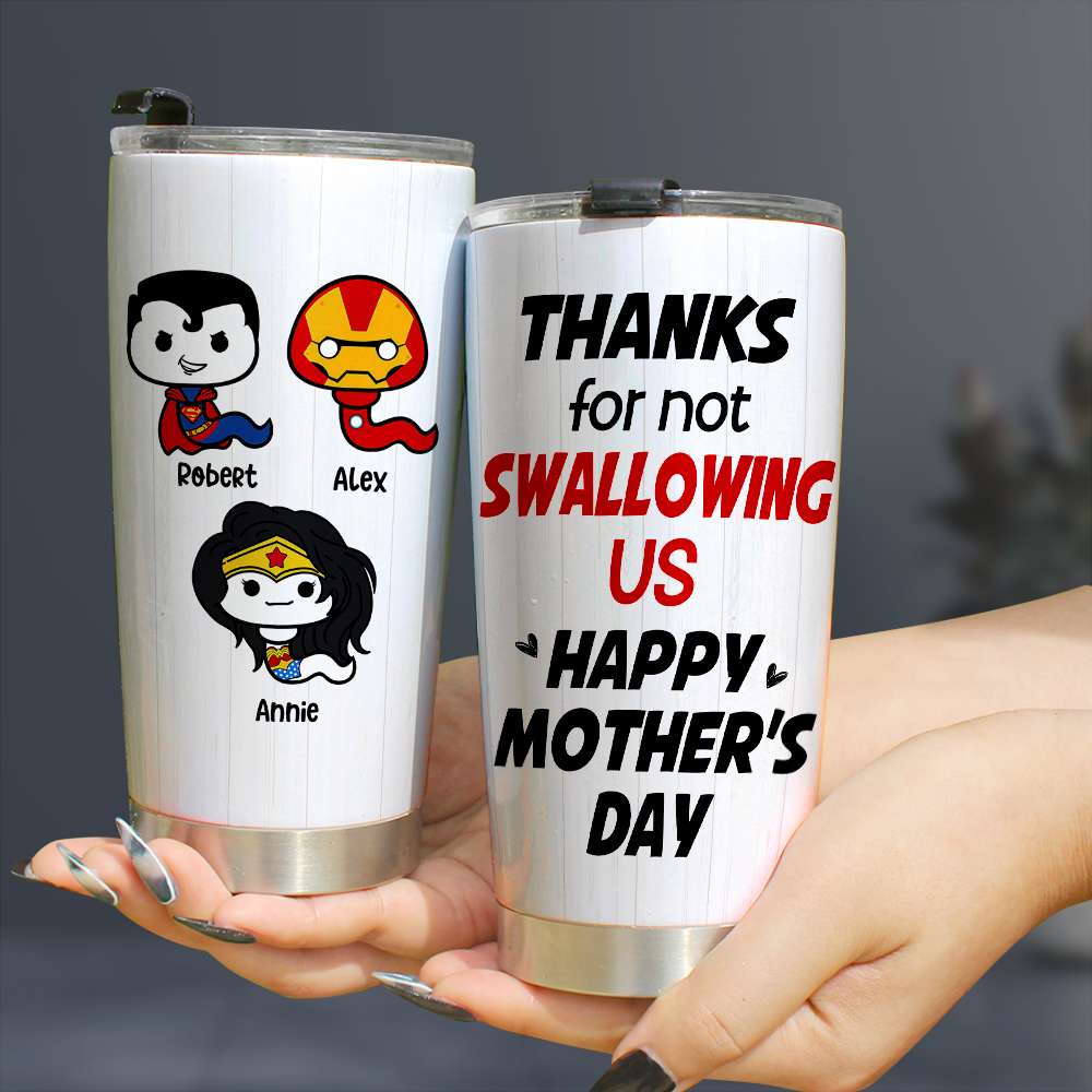 Funny Superhero Mug for Mom - Thanks for Raising Us Coffee Mug PopCulturePrints