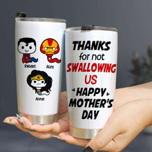 Load image into Gallery viewer, Funny Superhero Mug for Mom - Thanks for Raising Us Coffee Mug PopCulturePrints
