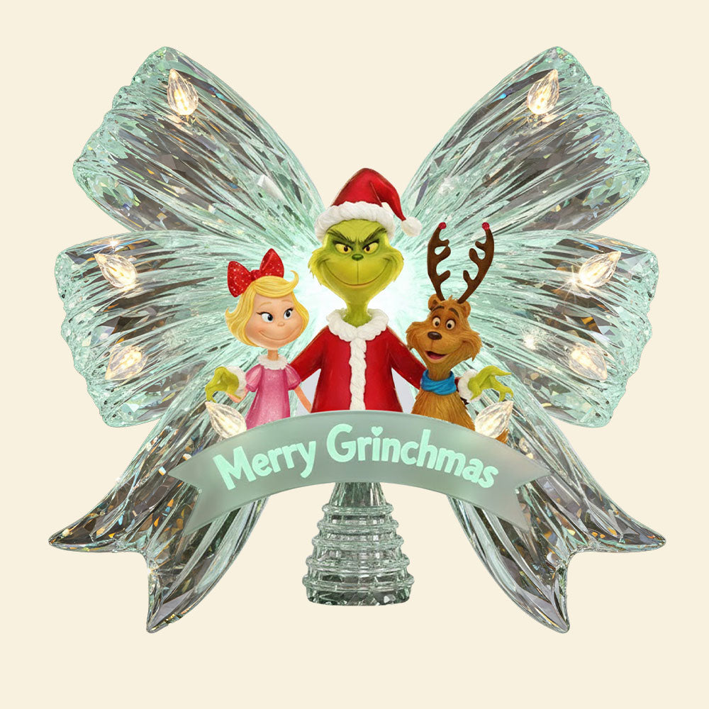 Merry Grinchmas Tree Topper - Personalized Gift for Christmas Lovers Ornament PopCulturePrints