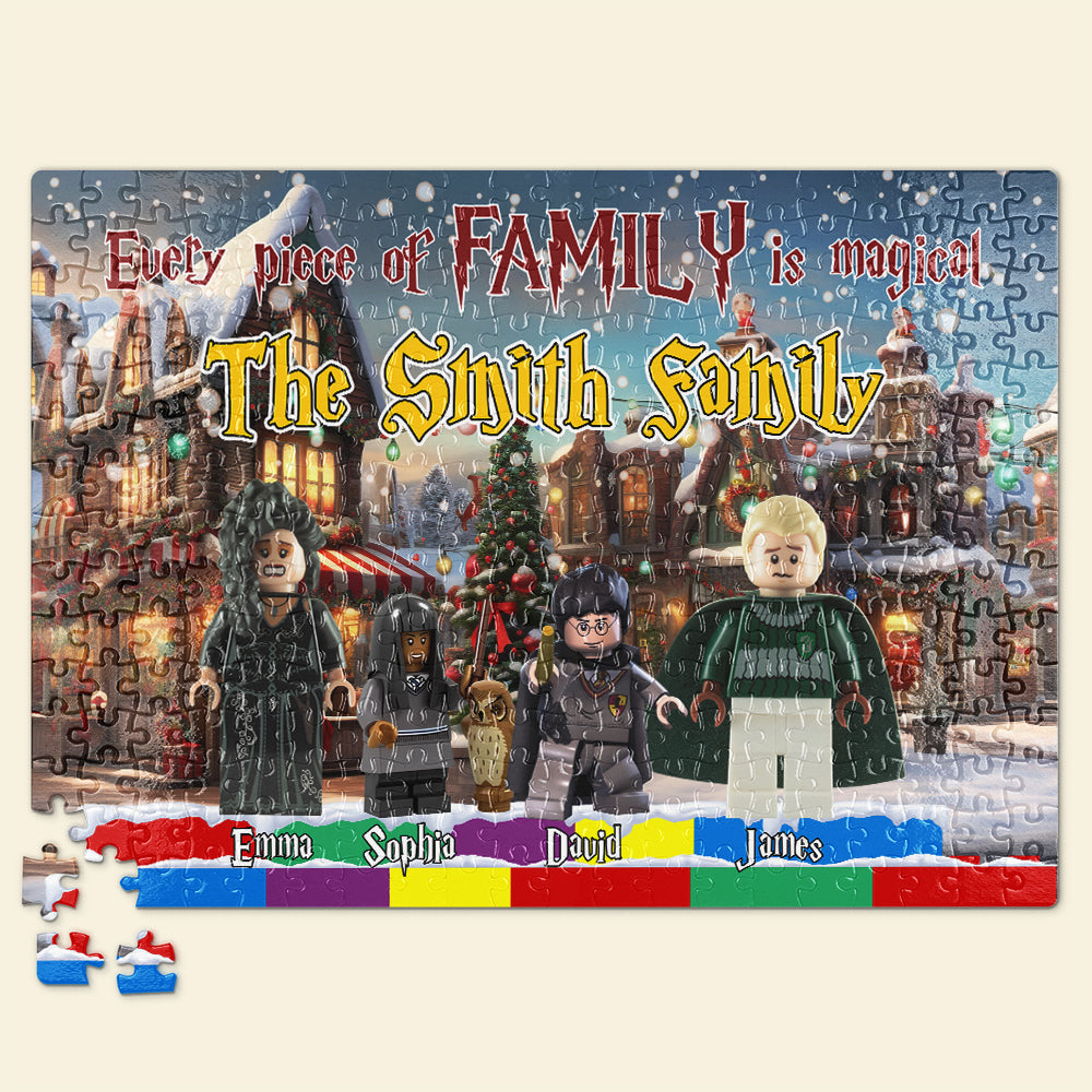 Personalized Magical Family Jigsaw Puzzle - Harry Potter Theme