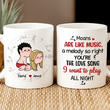 Load image into Gallery viewer, Personalized Couple&#39;s Coffee Mug - Love Song Moans Coffee Mug PopCulturePrints
