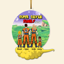 Load image into Gallery viewer, Custom Super Saiyan Family Acrylic Ornament 2024 Ornament PopCulturePrints
