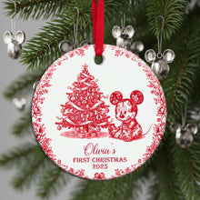 Load image into Gallery viewer, Olivia&#39;s First Christmas - Personalized Baby Ornament Ornament PopCulturePrints
