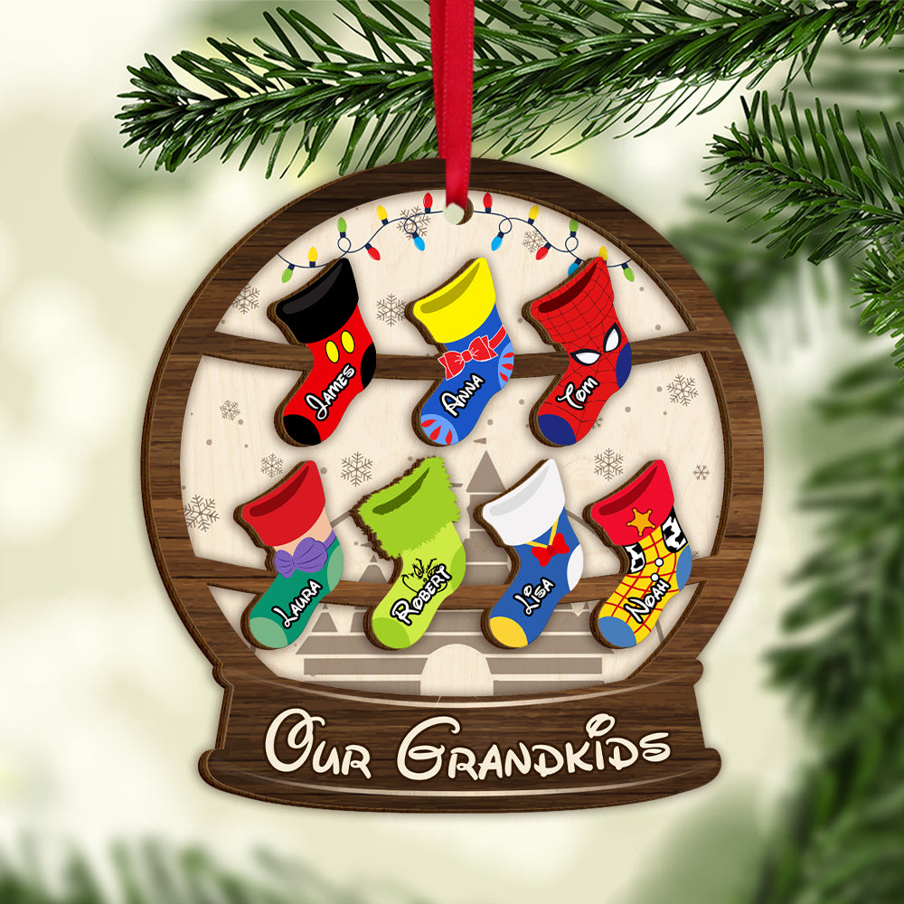 Personalized Christmas Ornament for Grandma with Grandkids' Names Ornament PopCulturePrints