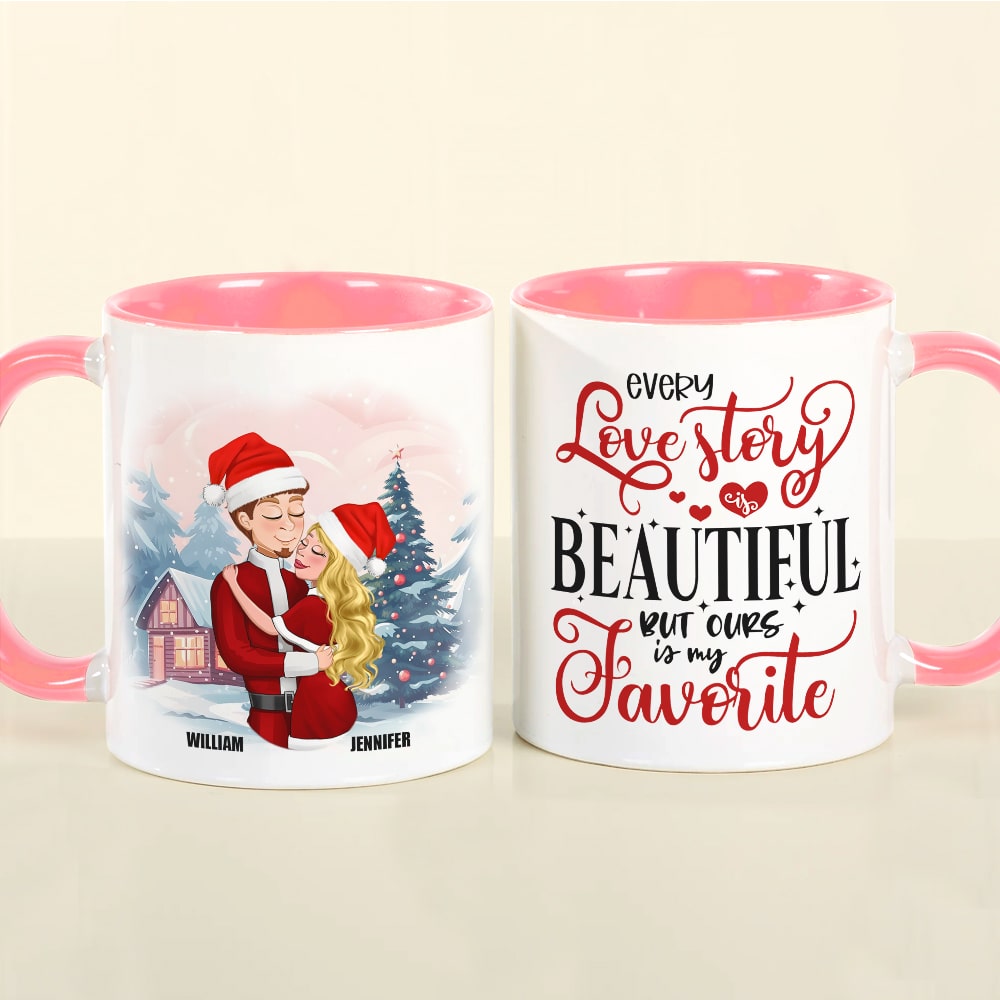 Personalized Christmas Couple Mug | Unique Valentine’s Day Gifts for Couples Coffee Mug PopCulturePrints
