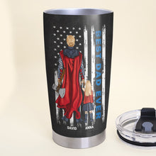 Load image into Gallery viewer, Personalized Superhero Dad Tumbler - Customizable Gift Tumbler Cup PopCulturePrints

