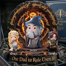 Load image into Gallery viewer, One Dad To Rule Them All Acrylic Plaque - Personalized Gifts for Dad and Grandpa Shaped Plaques PopCulturePrints
