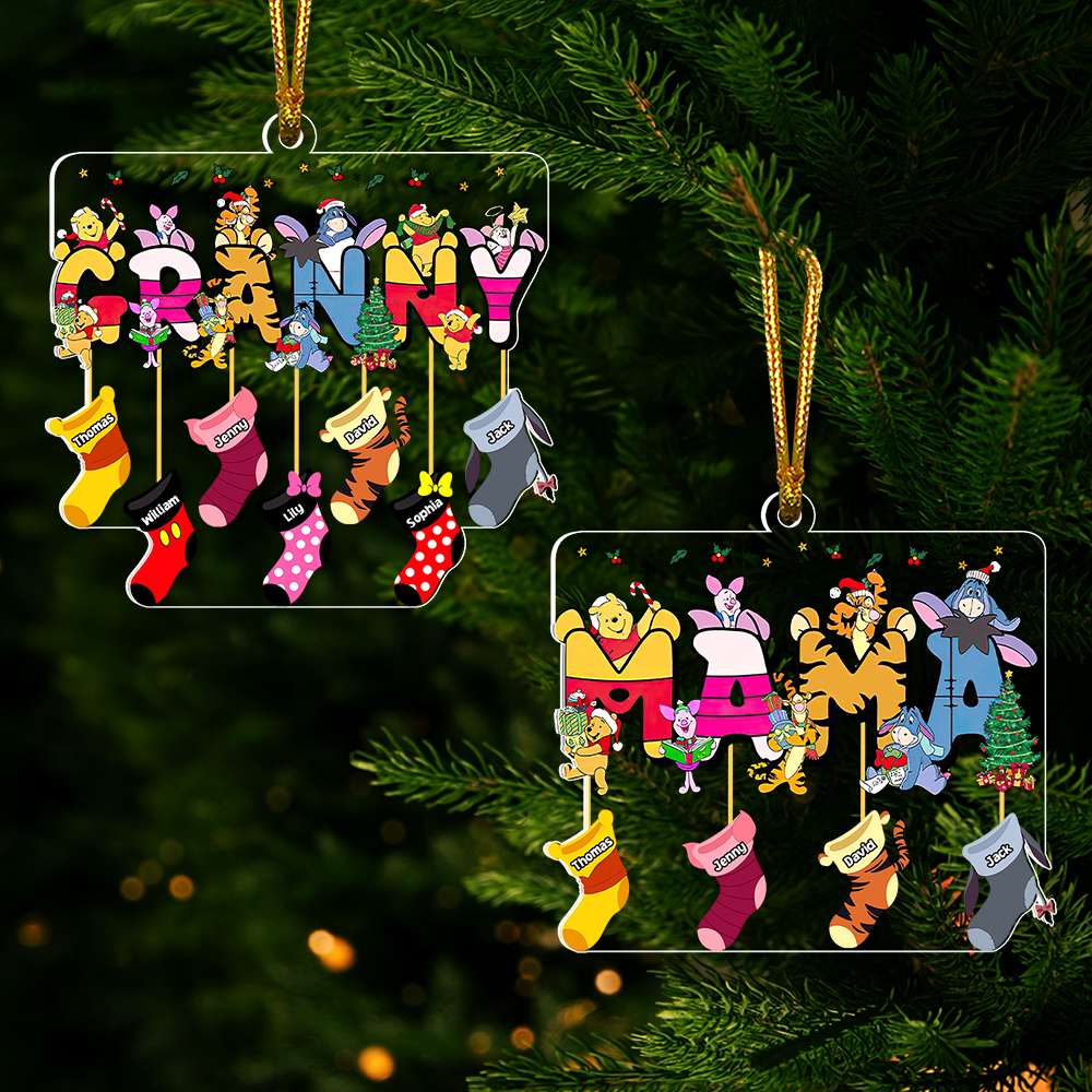 Custom Cartoon Grandma Christmas Ornament Ornament PopCulturePrints