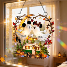 Load image into Gallery viewer, Ethereal Love - Boo Couple Camping Suncatcher - Personalized Halloween Gift

