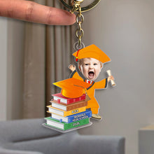 Load image into Gallery viewer, Personalized Graduation Acrylic Keychain for Kids with Custom Photo Keychains PopCulturePrints
